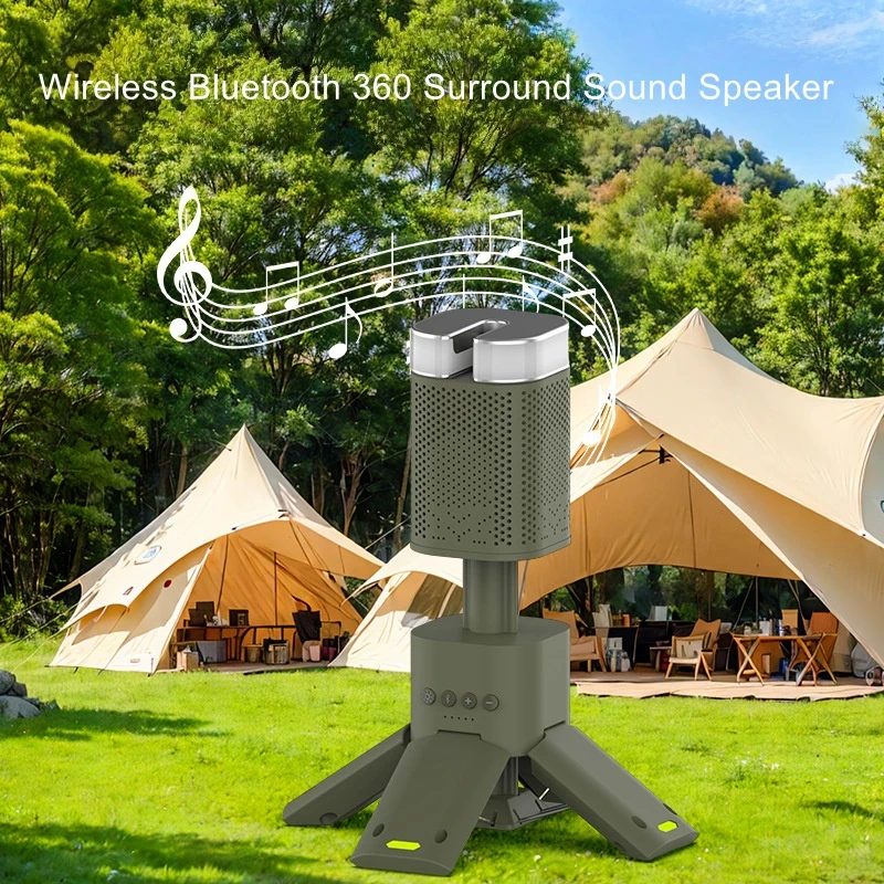 LED Outdoor Camping Telescopic Tripod Bluetooth Camping Light Large Capacity Waterproof Camping Work Tent Light