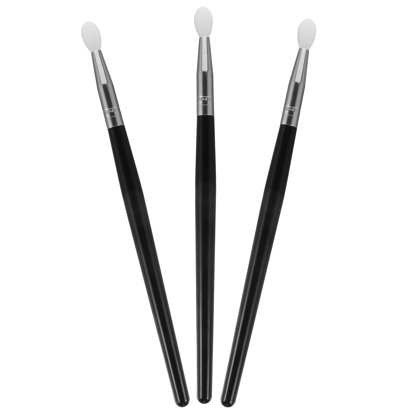 Pinceles de maquillaje de silicona, suaves, fáciles de limpiar, reutilizables, profesionales, aplicadores de sombra de ojos para el hogar, herramientas para máscara de labios, 3 uds.