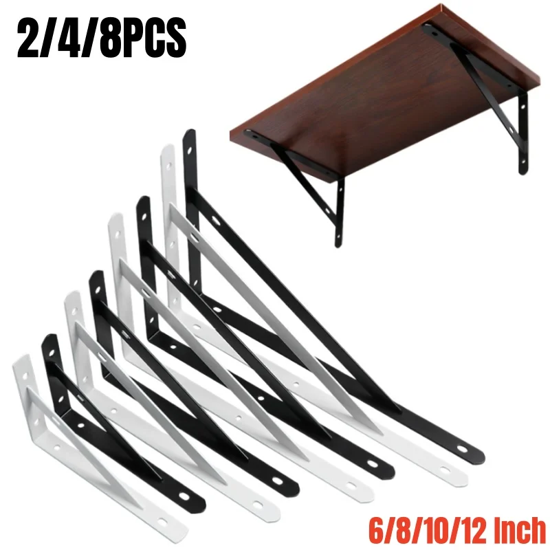 2/4/8PCS Shelf Brackets Floating Shelf Tripod Bracket Heavy 