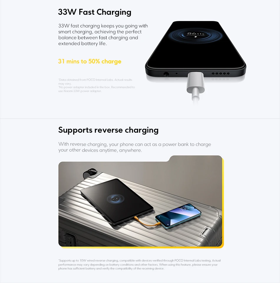 Global Version POCO C85 Smartphone 6.9" Dot Drop display 50MP Camera 6000mAh battery 33W Helio G81-Ultra NFC