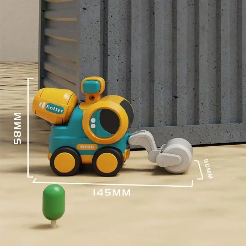 1/4 ユニット ボーイズ プレス＆ゴー モチーフ カー インベンティブ パズル 就学前教育機器 エンジニアリング カー - 完璧なギフト