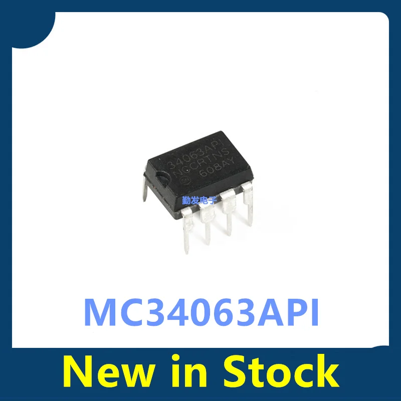 10PCS MC34063, 34063AP1, MC34063API – DIP-8 through-hole buck-boost ICs