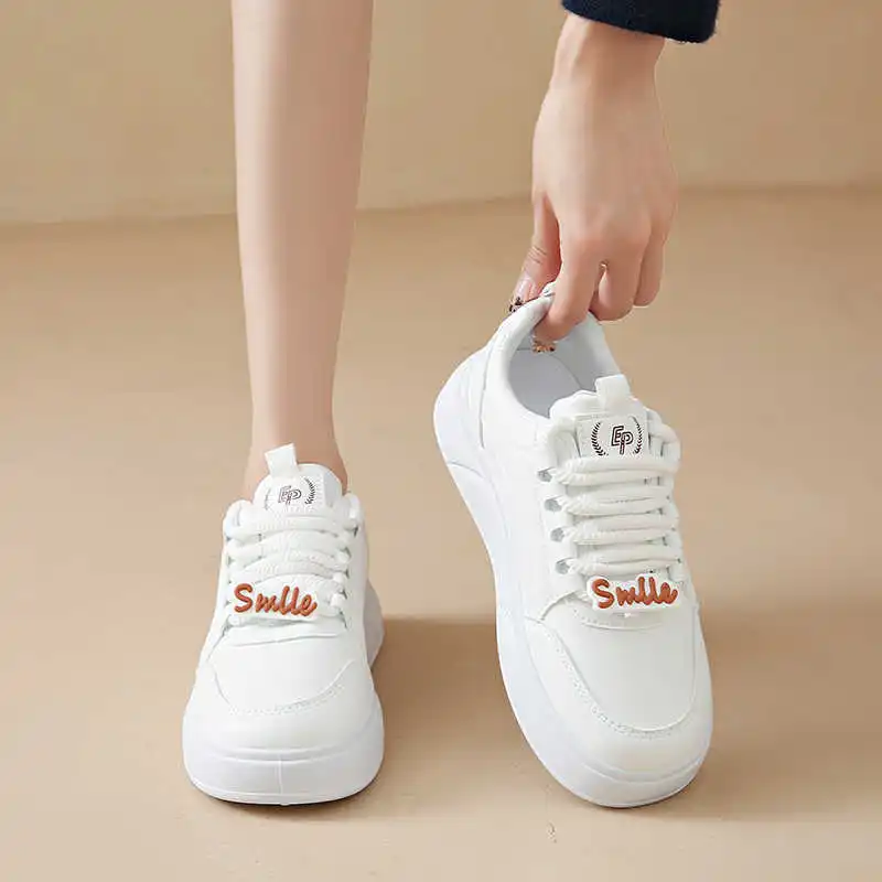 

Женские кроссовки без каблуков на толстой подошве, плетеные, черно-белые, спортивные, стильные, высокого качества