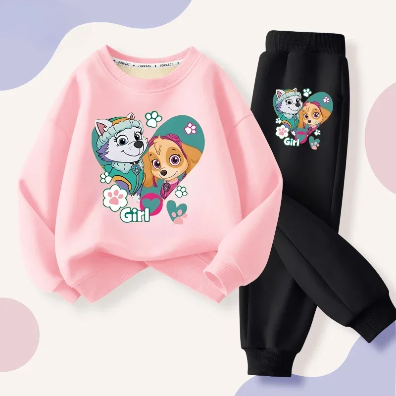 باو باترول مجموعات الأطفال الربيع والخريف ملابس مطبوعة الفتيات الاطفال الفتيان بلوزات + السراويل الدعاوى موضة هوديي مجموعة #3