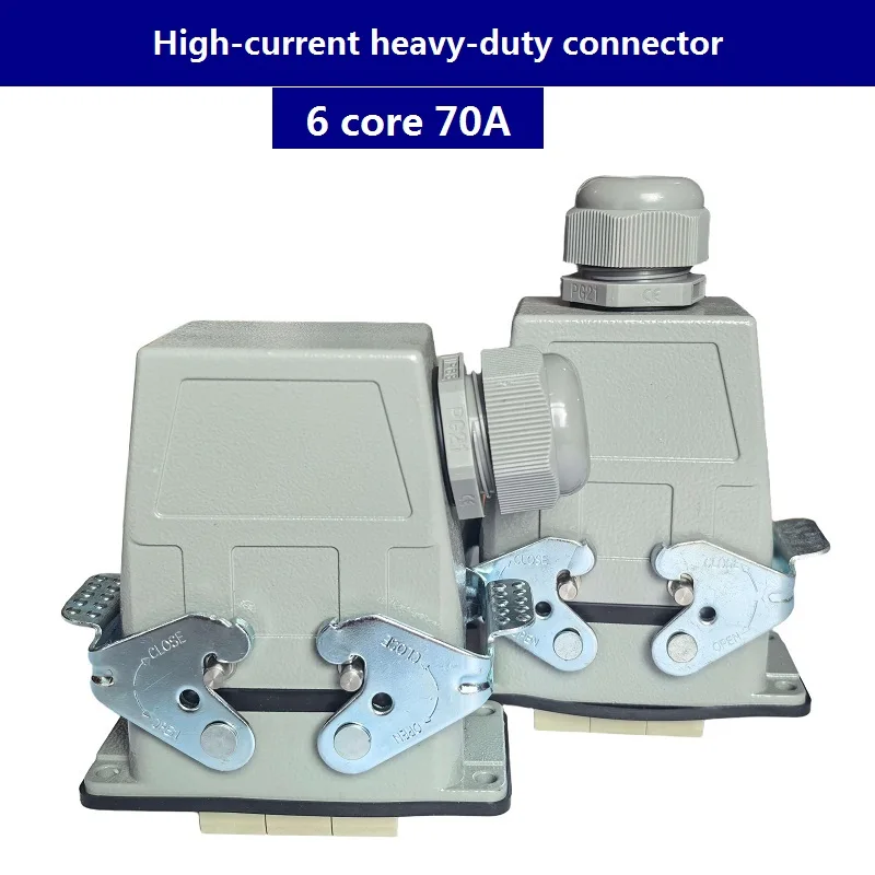 HMK 70A High-Current Heavy-Load Connector Rectangular 6 Core Pins Aviation Waterproof Plug and Socket Connectors