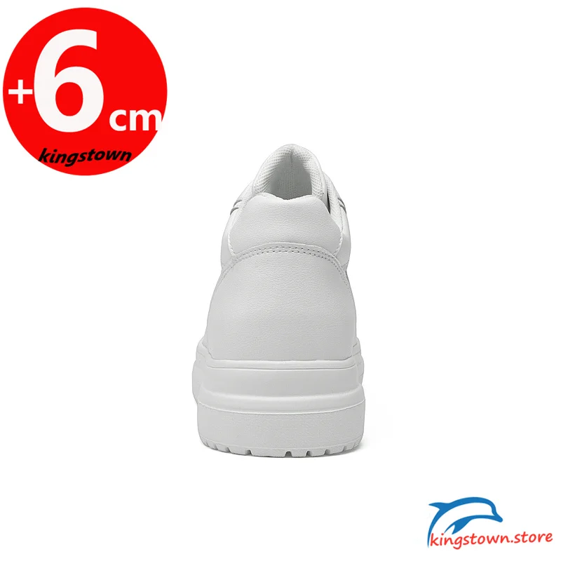 Lift Sneakers Man Elevator Shoes Height Increase Insole 6cm White Black Taller Men Leisure Fashion Plus Size 36-44