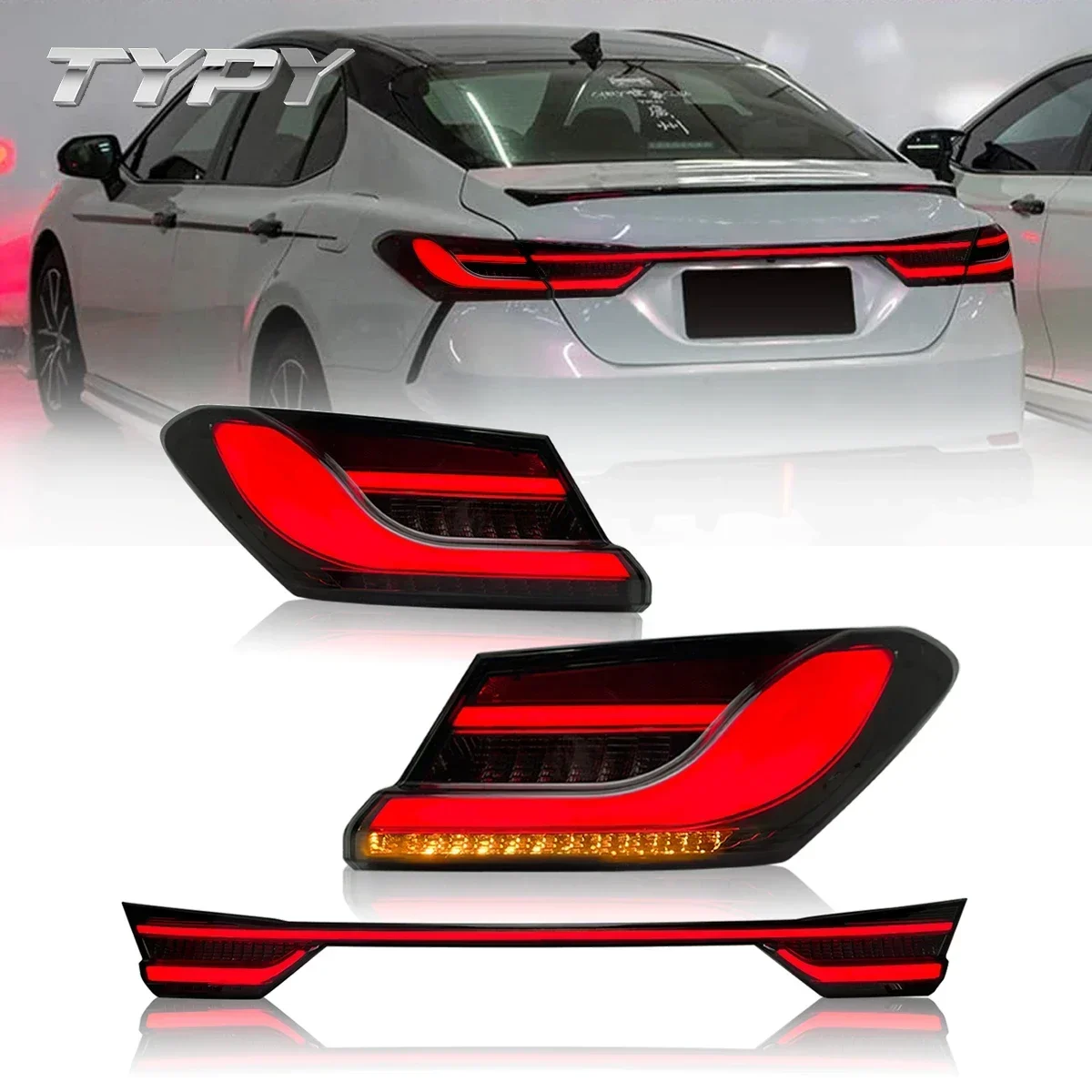 

Car Tail Lamp Tail Light Modified LED Trunk Rear Lamp Through Taillamp Taillight For 8Th Camry 2018-2023