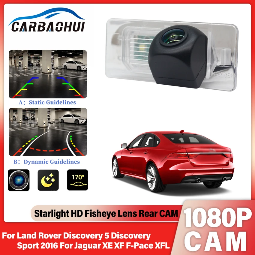 HD 1080P Fisheye For Jaguar XE XF F-Pace XFL For Land Rover Discovery 5 Discovery Sport 2016 Car Reverse Backup Rear View Camera