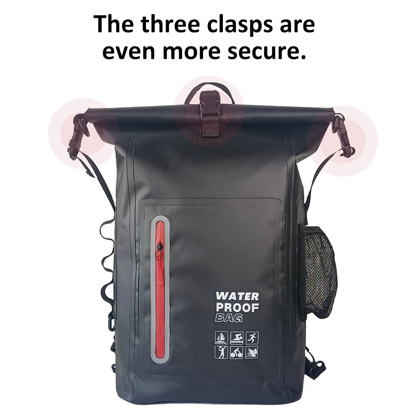 500D PVC Waterproof Dry Bag Drift Swimming Backpack Waterproof Shoulder Kayak Trekking Drifting Rafting Surfing Boating Bag