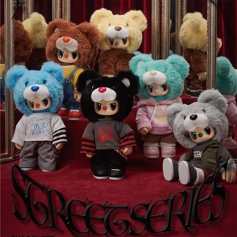 

Модный трендовый кулон-подвеска Chao Sweet Genuine Rebellious Bear Street Movable Series Blind Box, популярный в интернете, подарок для сумки