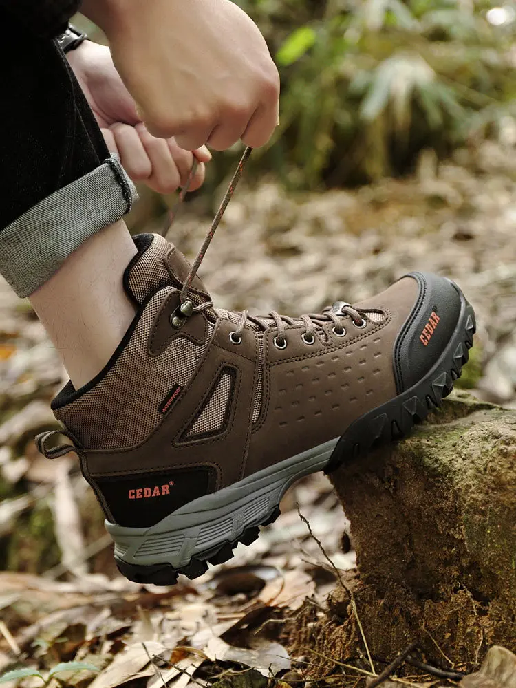 KOWM botas senderismo piel vaca – Trekking hombre - imagen 3