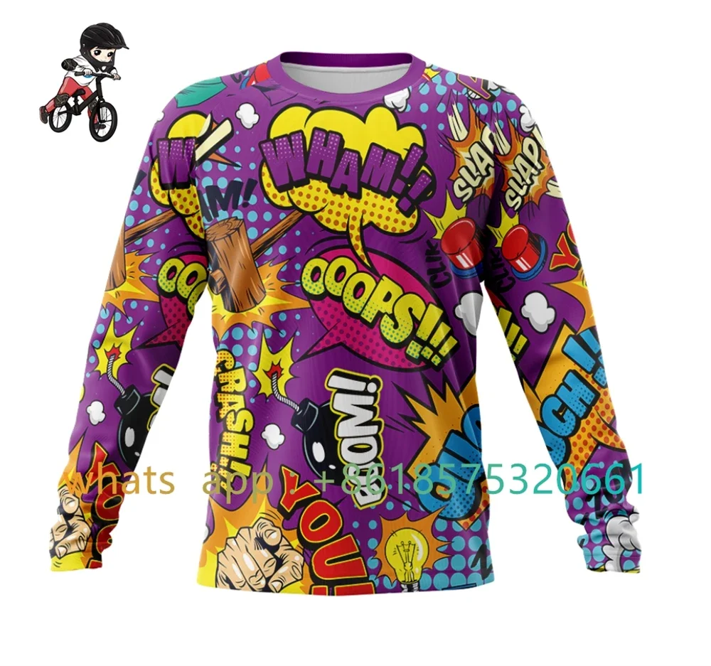 Kids Downhill Jerseys Ciclismo Mtb Offroad Dh Motorfiets Jersey Sneldrogende T-shirts Bmx Fiets Kleding Kinderen Ciclismo 2023