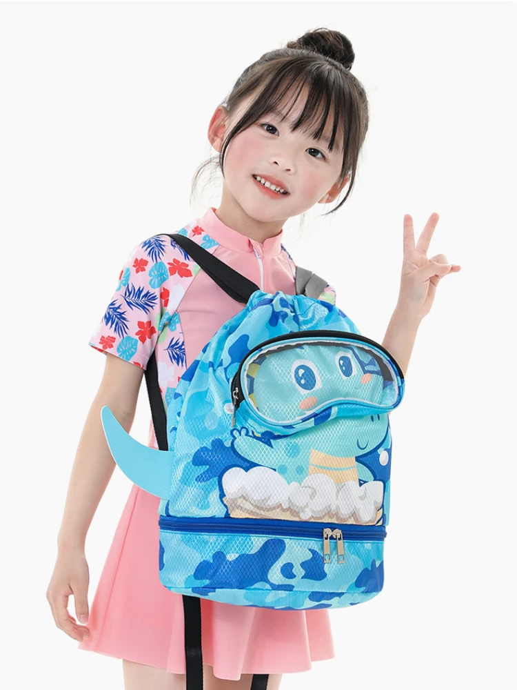 Waterproof Kids Backpack for Swimming Children Wet Dry Separation Bag Student Cartoon Travel Sea Pool Beach Storage Bag