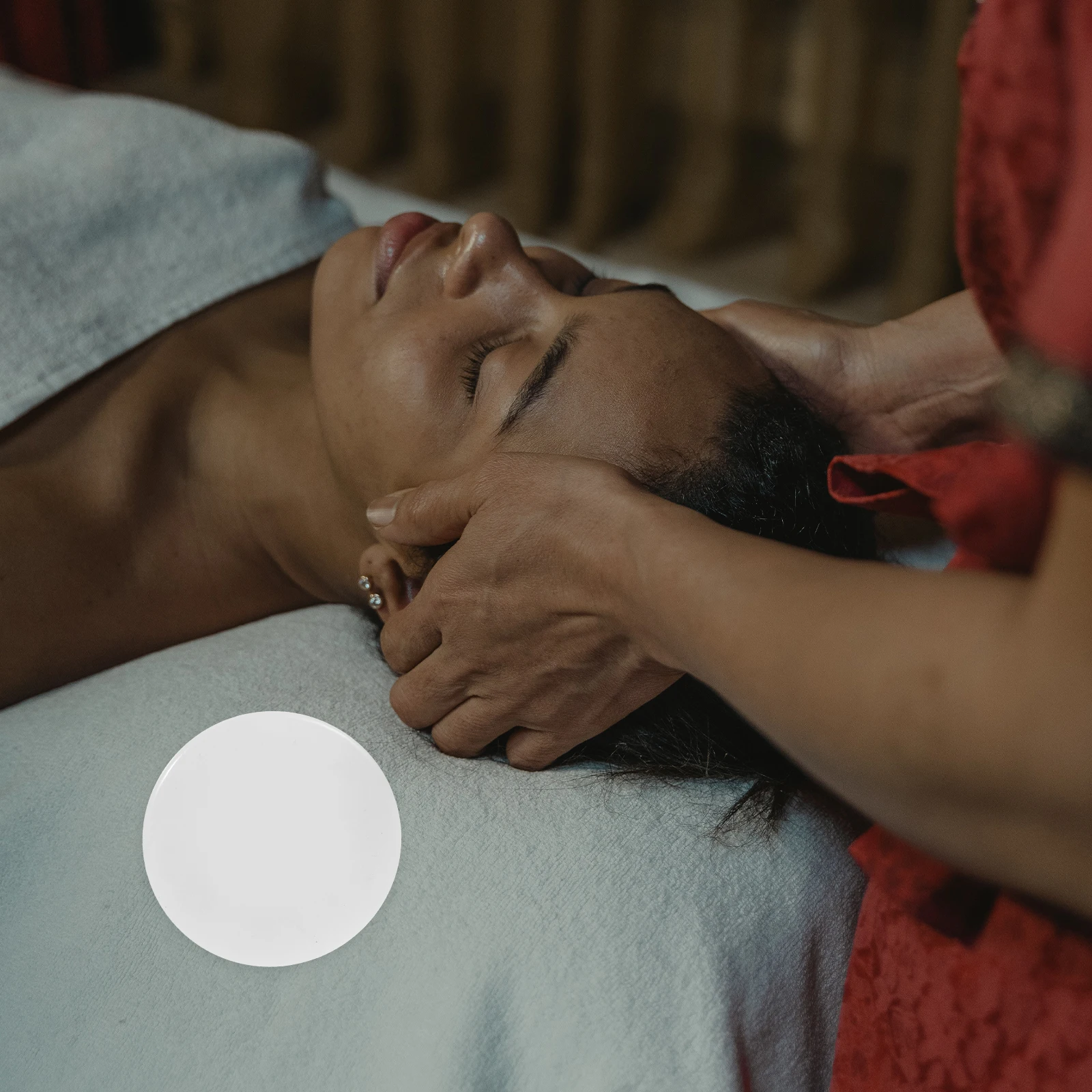 

Natural Jade Massage Scraper Round Portable Muscle Massager Compact Scraping Board Face Neck Shoulder Back Foot Pain Relief