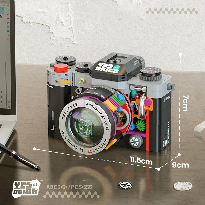 New Originality Building Blocks Retro Film Digital Camera Model Desktop Decoratio Puzzle Games Children Toys Girl Birthday Gift