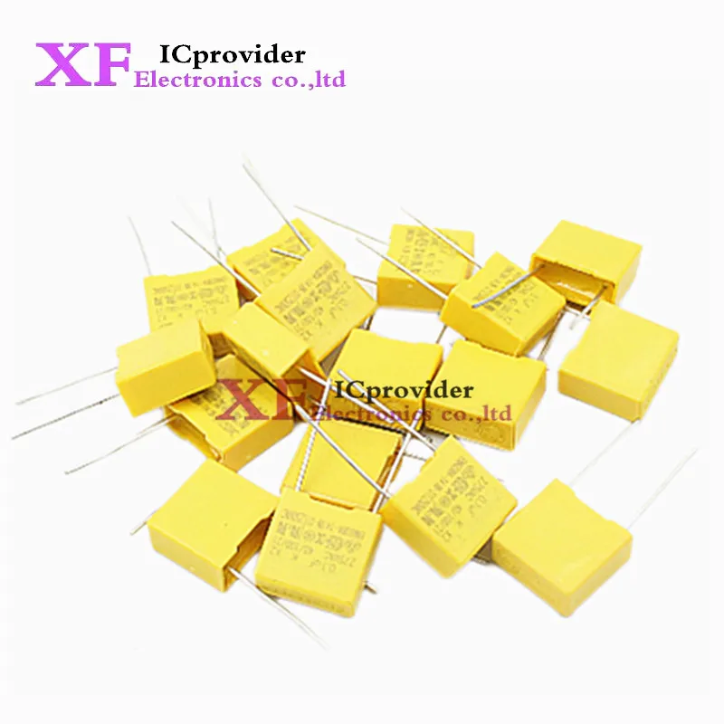 

50pcs Polypropylene Film X2 Safety Capacitor Assorted Kit 275VAC 10Values Each 5pcs 1NF-1UF