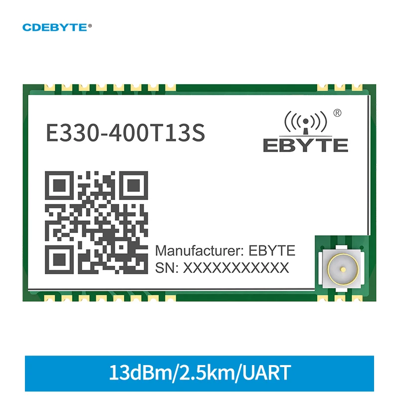 

433/470MHz Wireless Module E330-400T13S IPEX/Stamp Hole Low Power Consumption Long Distance SMD UART Wireless Serial Port Module