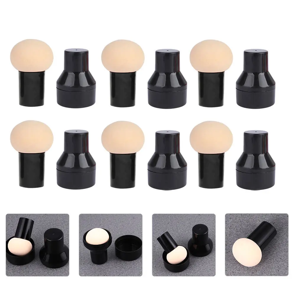 6 uds cabeza de seta maquillaje Puff polvo cepillo aplicador suave para uso seco húmedo base crema corrector colorete belleza