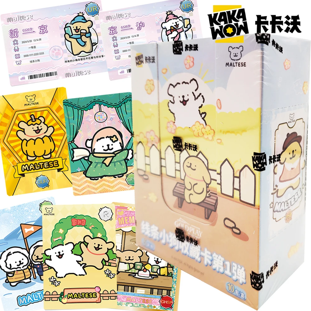 

New Genuine Kakawow Maltese Collection Cards Well-liked Lovely Lively Puppy Creative Design Cartoon Peripherals Cards Kids Gifts