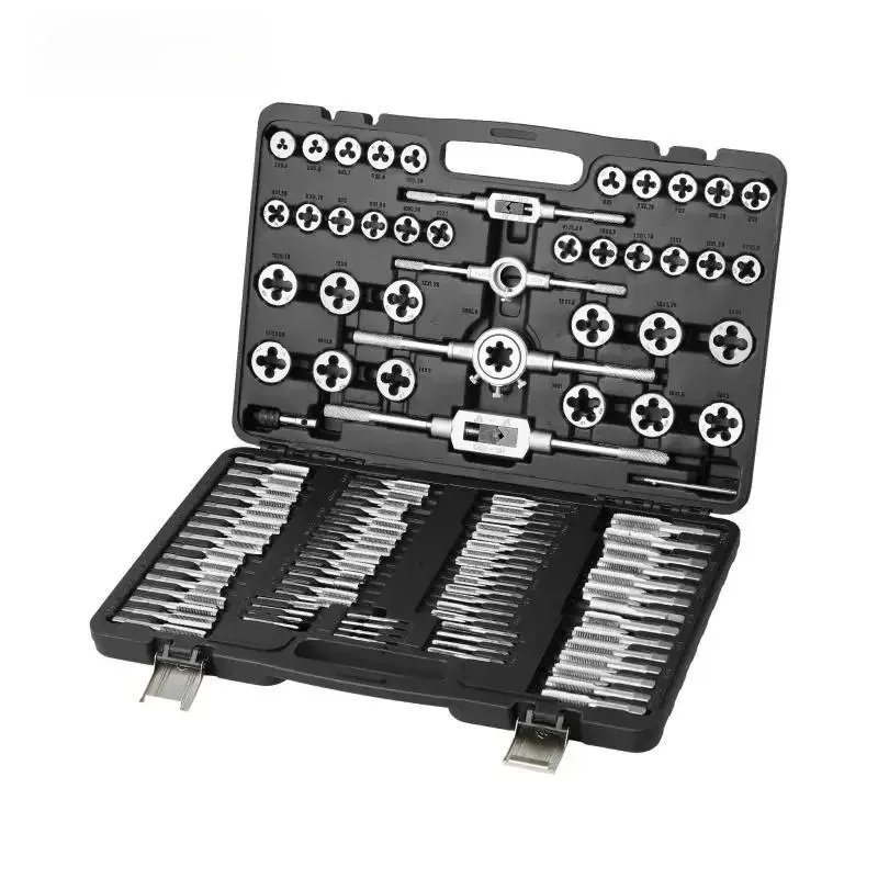 SucceBuy Tap and Die Set 40PCs 60PCs 80PCs 110/116PCs Metric SAE Standard Bearing Steel Taps and Dies Essential Threading Tool