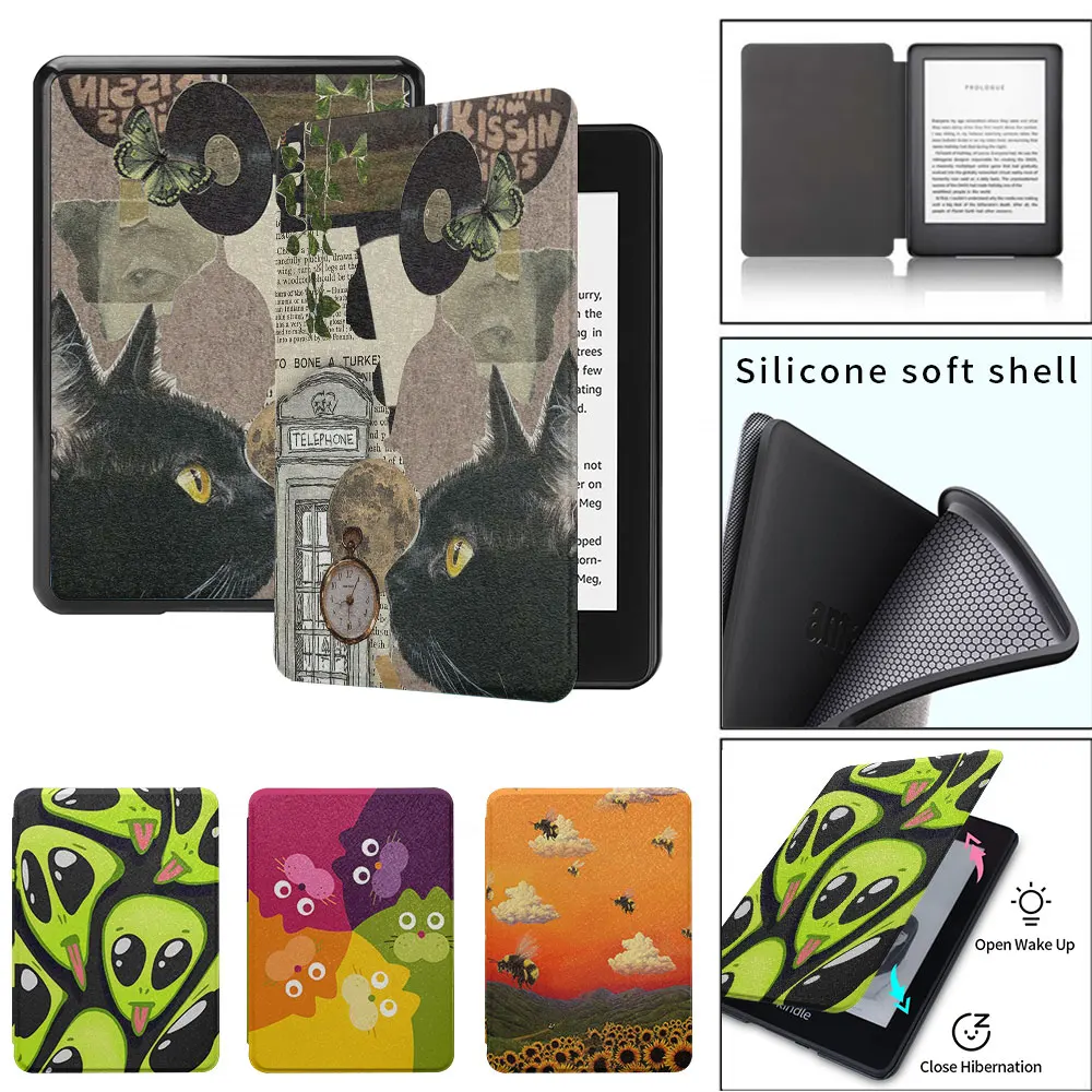 kindle case various animal patterns paperwhite3th Silicone soft shell  funda 2021 11th  8th generation