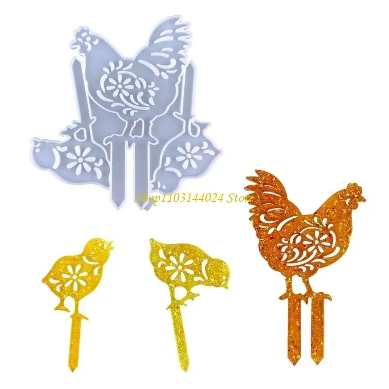 

N5KE Plant Markers Epoxy Molds for Making Potted Garden Tags Silicone Molds Nursery