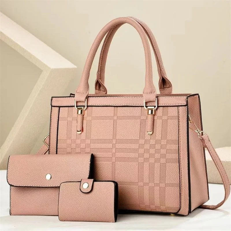 

Высококачественная винтажная кожаная сумка для женщин с модным дизайном большой вместимости и буквенным логотипом