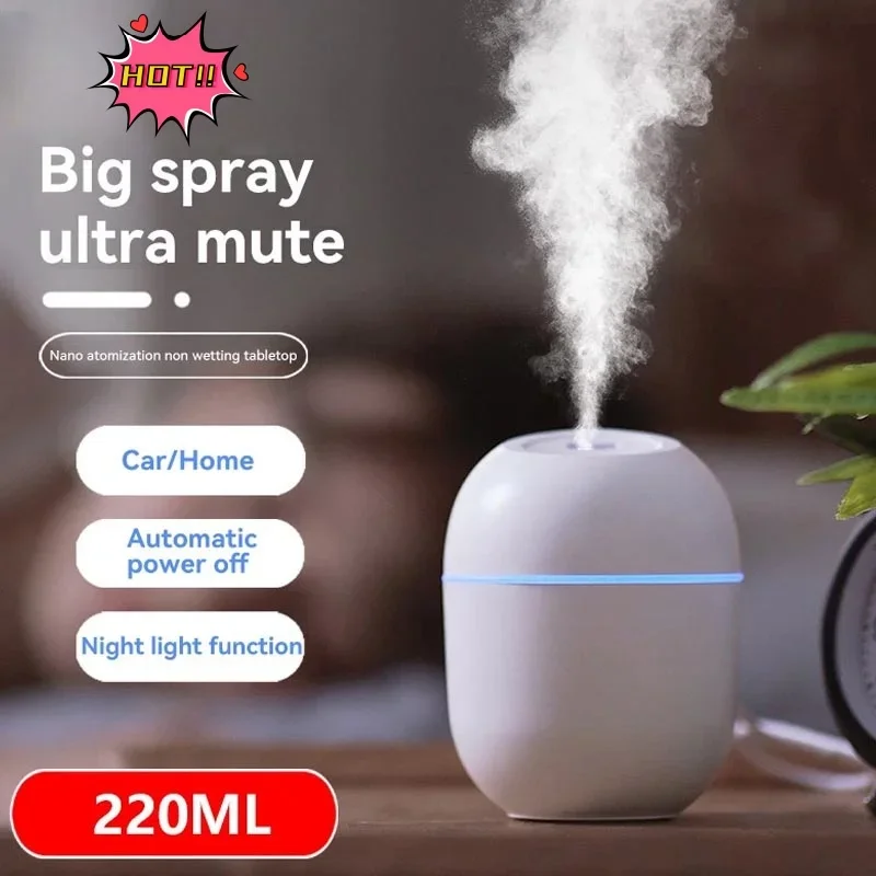 

Mini Portable USB Ultrasonic Air Humidifier Home Essential Oils Diffuser Purifier Aroma Anion Mist Maker with LED Light