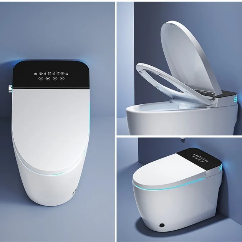 Customized Automatic Induction Flip Smart Toilet Instant Heat Integrated Toilet No Water Pressure Limit Voice Control