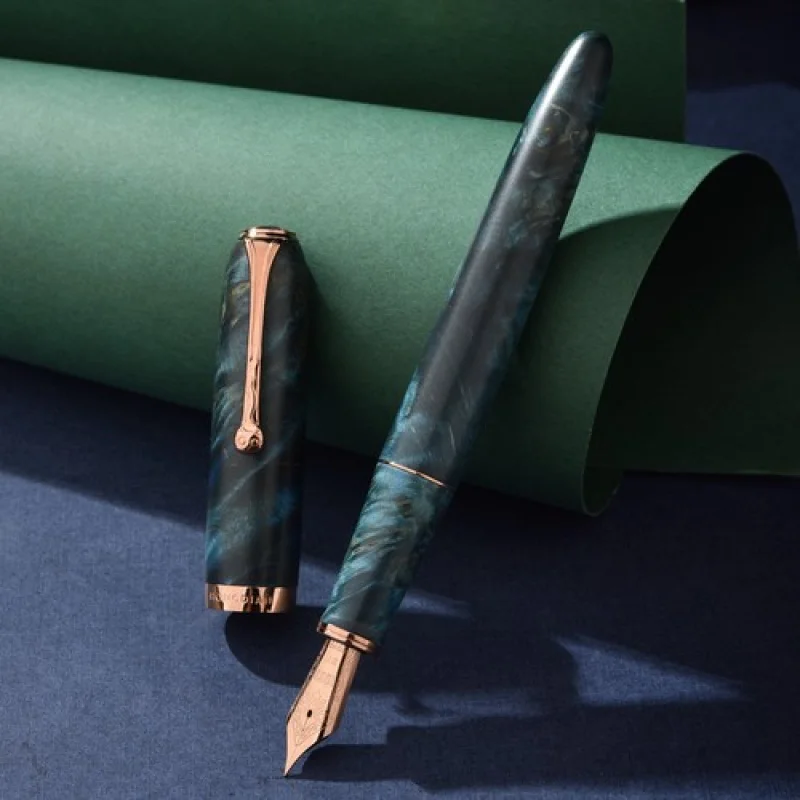 

A+ Hongdian A10 Стабилизированная деревянная перьевая ручка EF/F с наконечником ручной работы Синяя ручка для письма