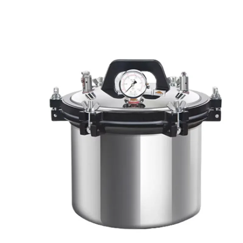 

18L 24L High Pressure Steam Sterilization Pot High Temperature Sterilization Pot Laboratory Vertical Stainless Steel