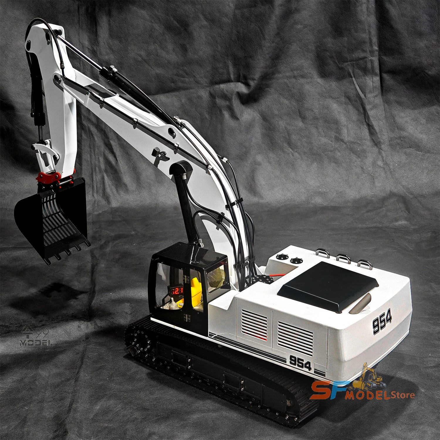1/12 954 Hydraulic RC Excavator Metal Model RTR with Lighting and Sound System Construction Machinery Remote Control Truck Toy