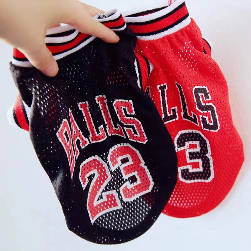 Breathable Mesh Dog Clothes Sport Large Dog Jersey Basketball Clothin Puppy T-Shirts Summer Pet Cat Shirt Prevent hair loss