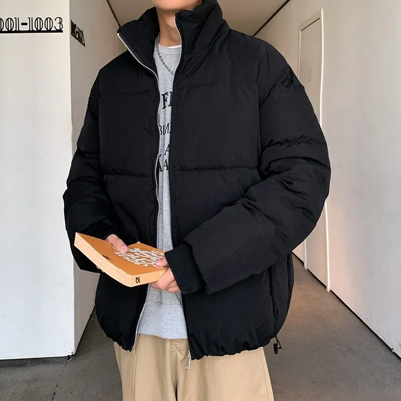 

Утепленная хлопковая куртка для мужчин с широкими рукавами, для студентов, школьная форма, повседневная верхняя одежда на молнии