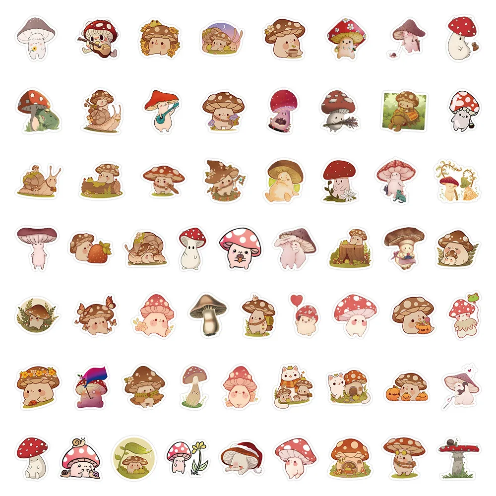 10/30/54PCS Fungo Del Fumetto Adesivi Creativo Graffiti Meme Divertente Personificazione Decorazione Del Telefono Del Computer Portatile Chitarra Bici Decalcomanie