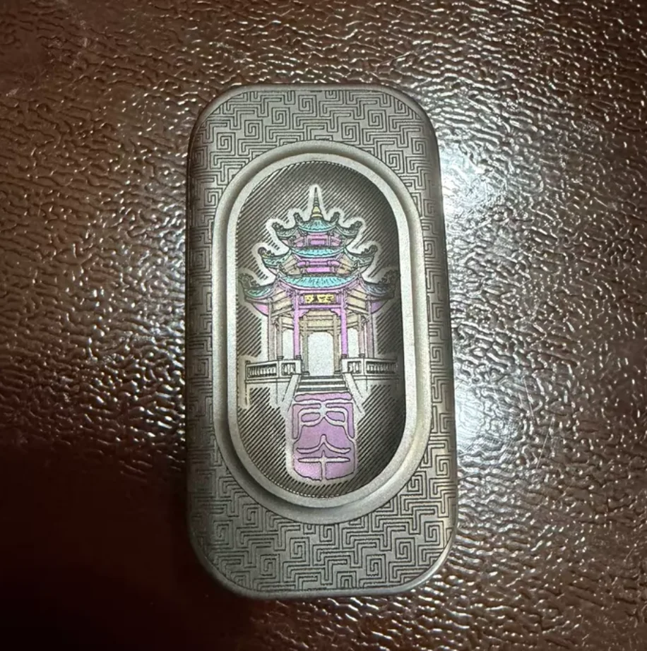 Used EDC KAIS POPO Sugar Titanium Rainbow fidget slider decompression toy