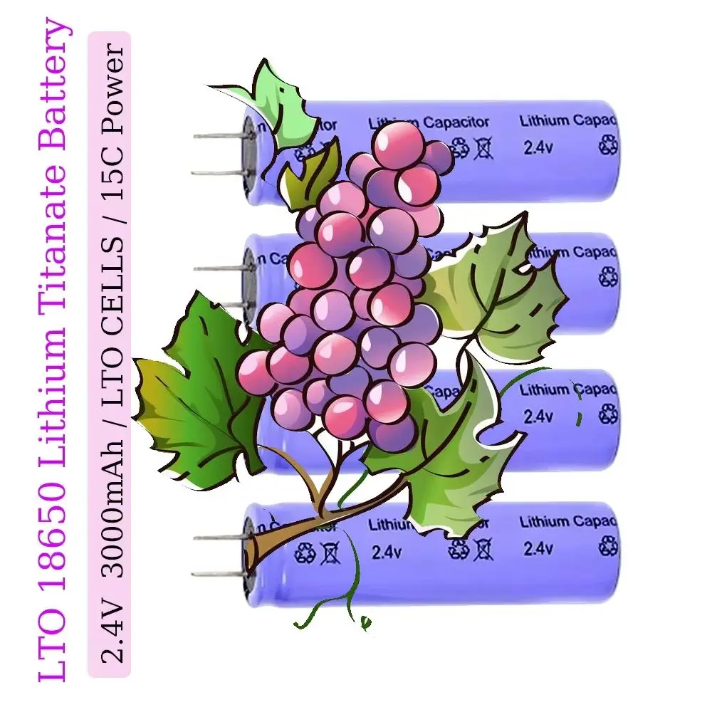 

2.4v 3.0ah 18650 Lithium Titanate Battery 2.4V 3000mAh LTO 15C Rechargeable Low Temperature Battery 25000 Cycles Flashlight