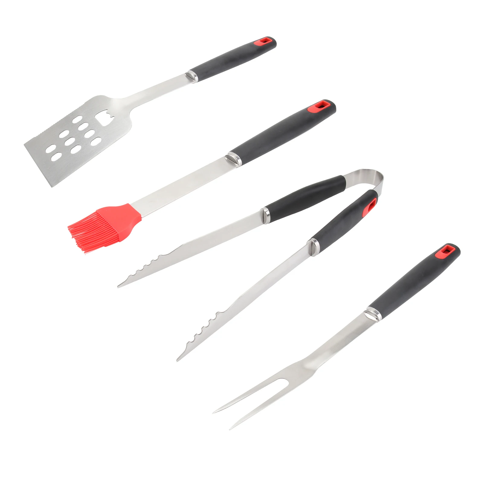 

4 Pcs Tongs BBQ Utensil Set Grill Tools Barbecue Accessories Outdoor Kit Grilling Cooking