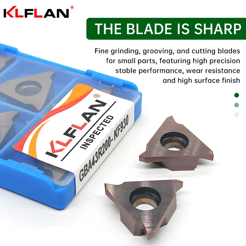 Stand-Mounted Shallow Grooving Inserts GBA43R GBA32R Triangular Grooving And Circlip Groove Insert For Stainless Steel And Steel