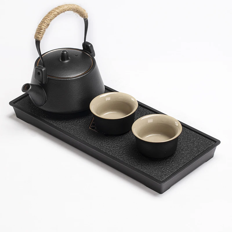 

Kung Fu Travel Modern Chinese Tea Accessories Vintage Storage Small Minimalist Rectangle Tray Narrow Plateau Repas Furniture