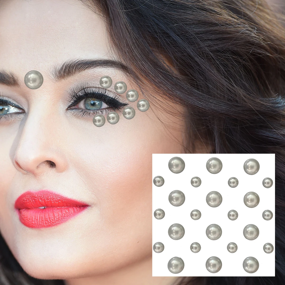 Face Gems For Women Temporary Tattoos Eye Forehead Diamonds Jewels Sticker Glitter Bindi Dots Crystals Makeup Jewelry Decoration