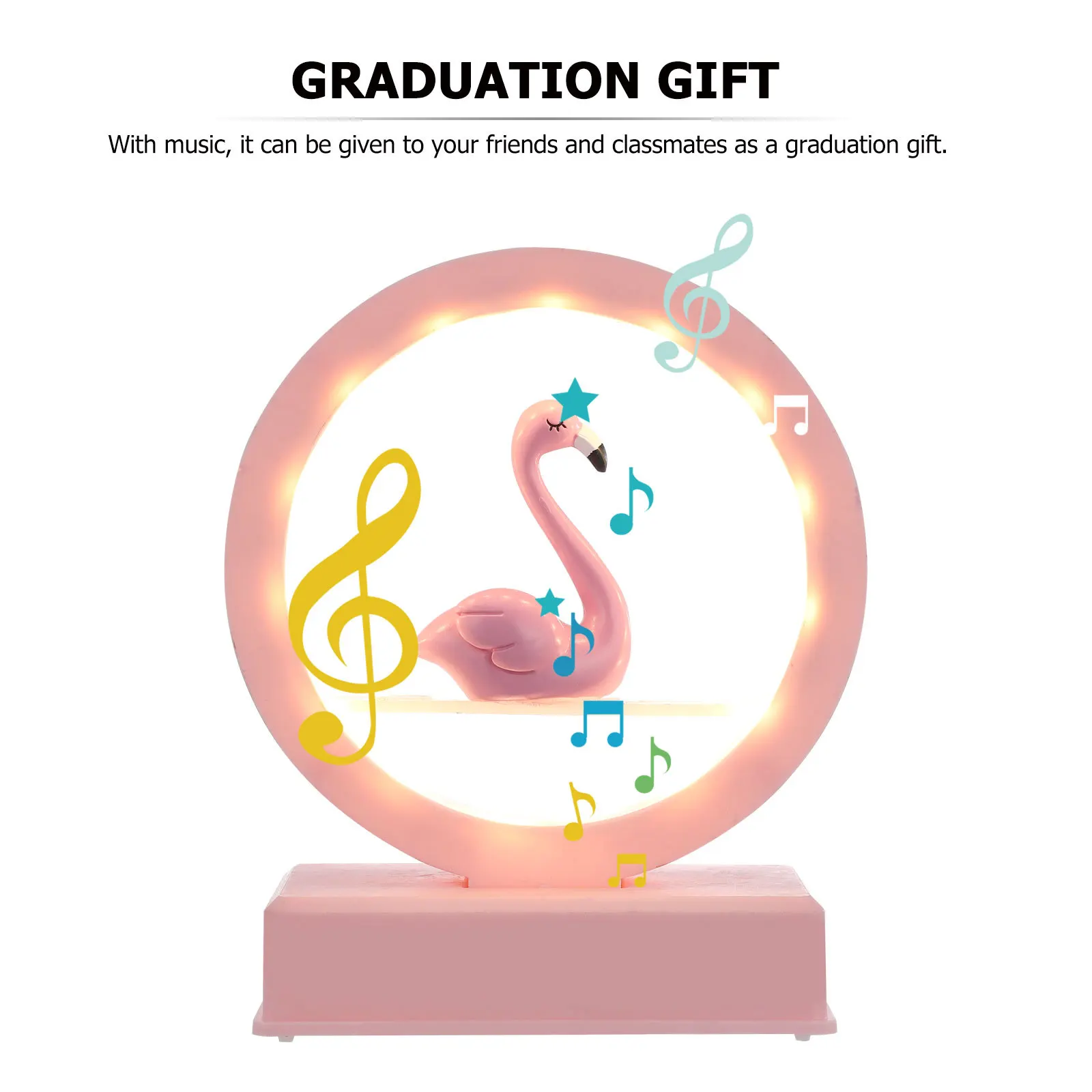 

1Pcs Flamingo Night Light Music Graduation Gift Operated Practical Light Feeding Safe Flamingo Adornment