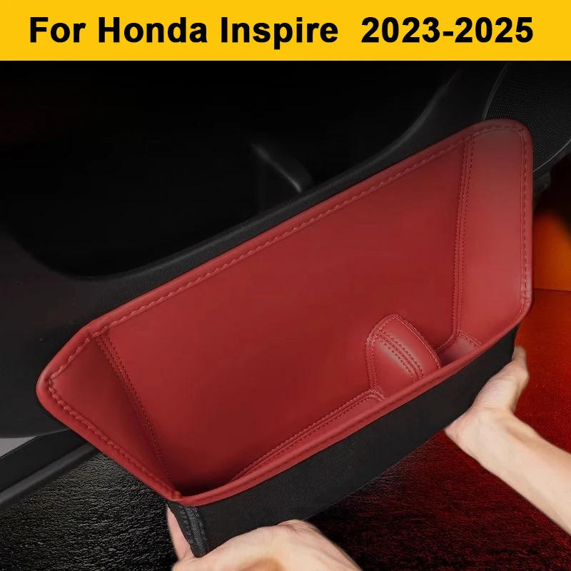 

Для Honda Inspire 2023 2024 2025 автомобильный дверной слот для хранения, кожаный перчаточный ящик, защитная накладка, бочка, аксессуары для интерьера