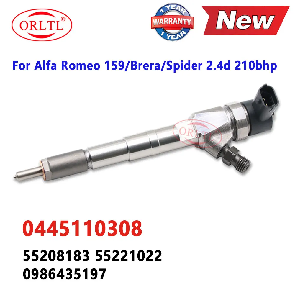 

0445110308 New Diesel Injector 0 445 110 308 for Alfa Romeo 159 Brera Spider 2.4d 210bhp 55208183 55221022 0986435197