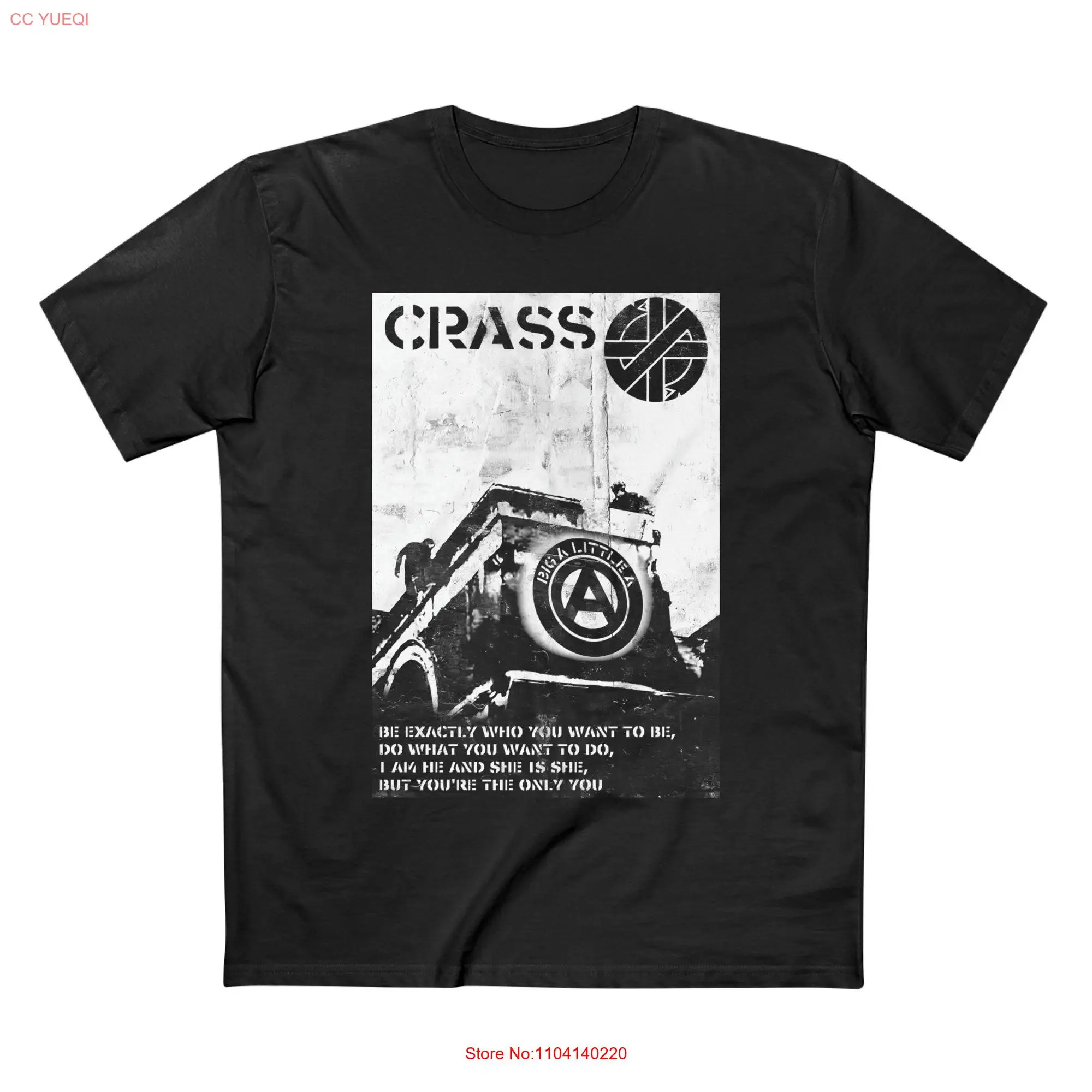 Crass Big A Little Punk T Shirt long or short sleeves