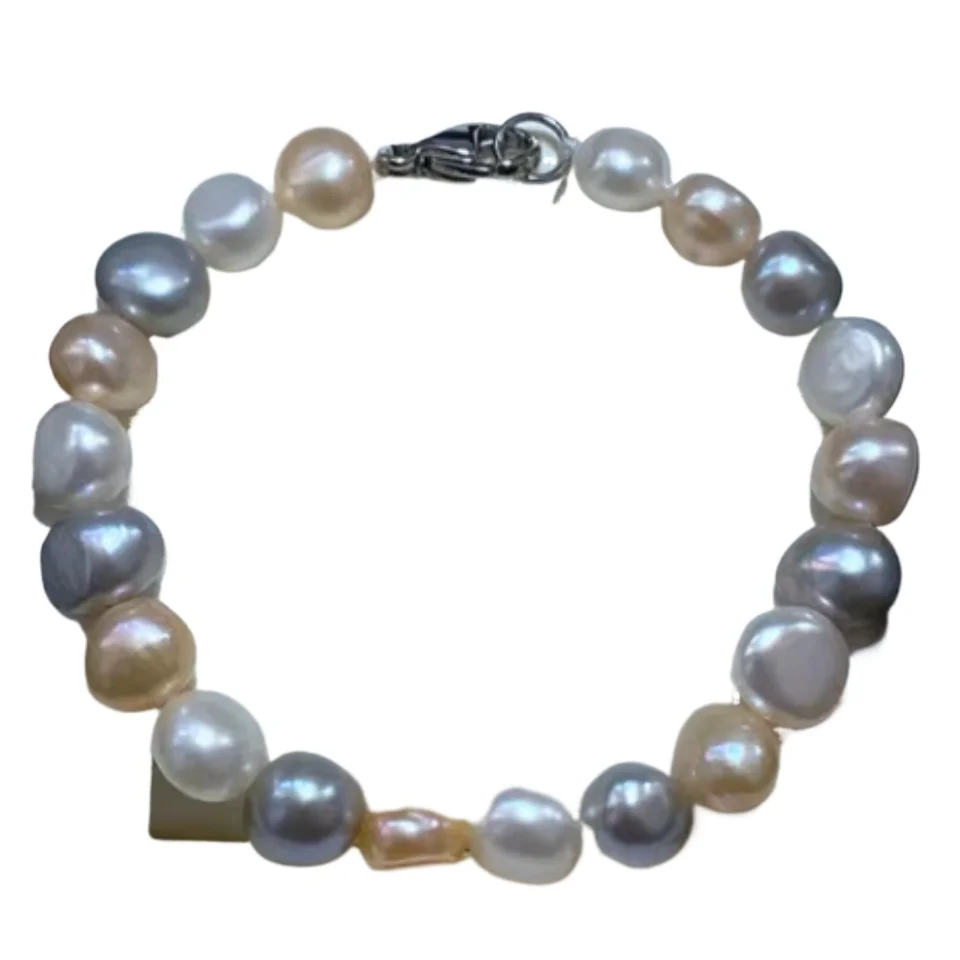 

Браслет из разноцветного культивированного жемчуга диаметром 7,5–8 дюймов, 10–12 мм.