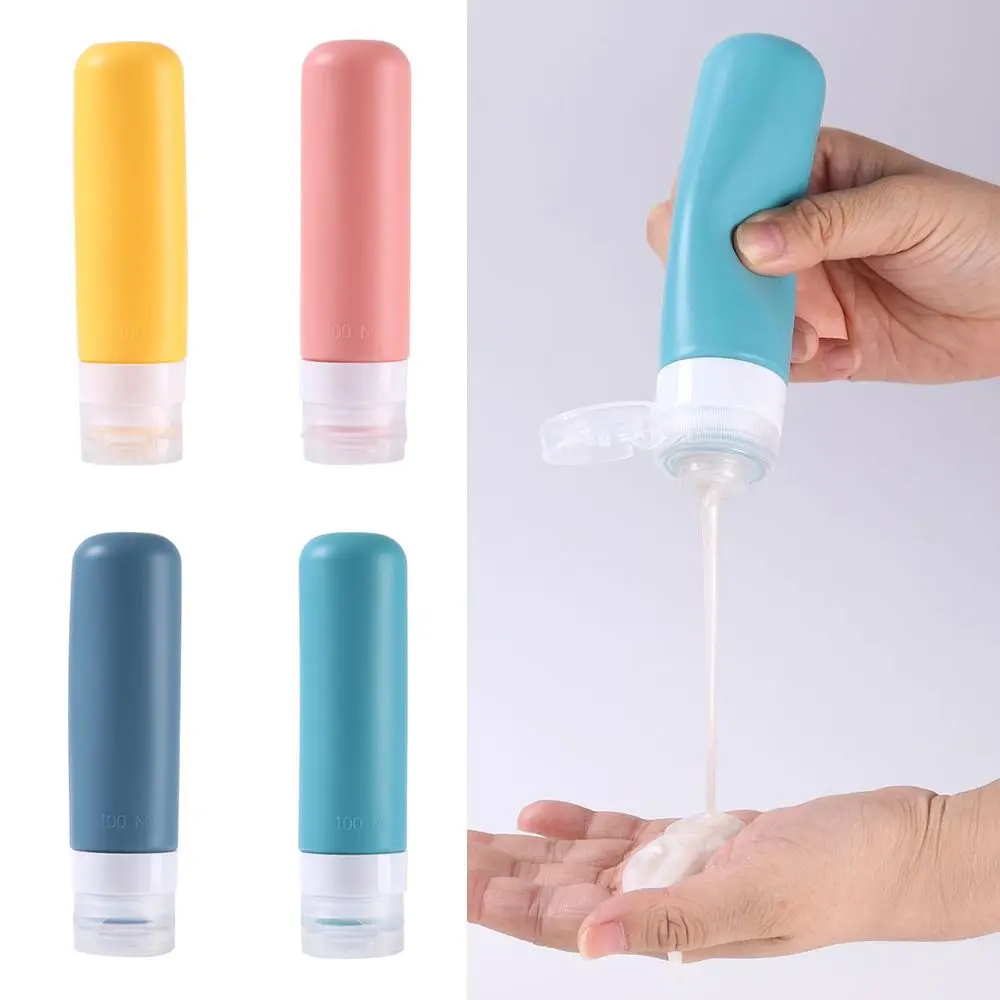 Tragbare 60/100ML Silikon Nachfüllbare Flaschen Squeeze Leere Lotion Behälter Große Kapazität Dusche Gel Lotion Flasche Reise