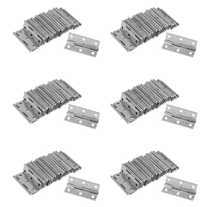 

2.5 Inches Long 6 Mounting Holes Stainless Steel Butt Hinges 120 Pcs (Pack Of 120)