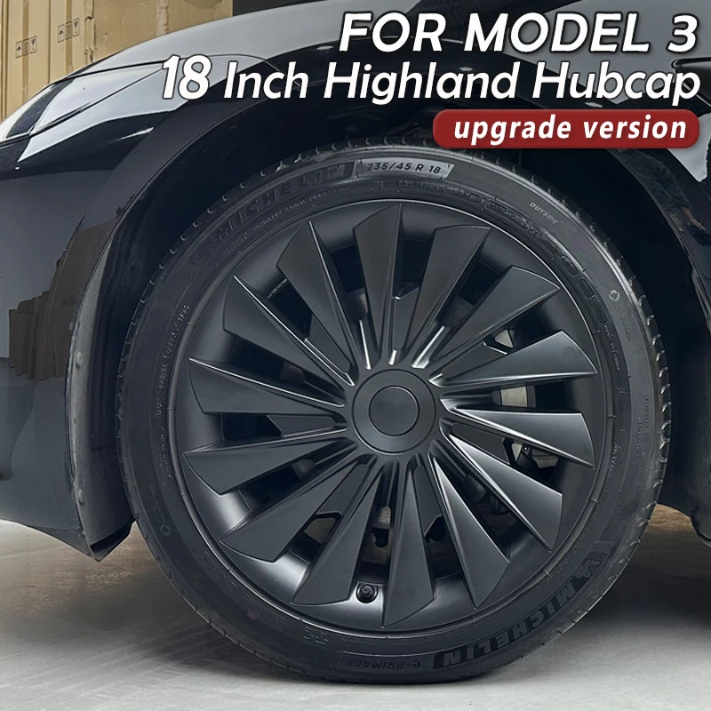 

4PCS 18 Inch Wheel Cover for Tesla Model 3 Highland 2024 Performance HubCap Automobile Full Rim Cover Accessories for tesla car