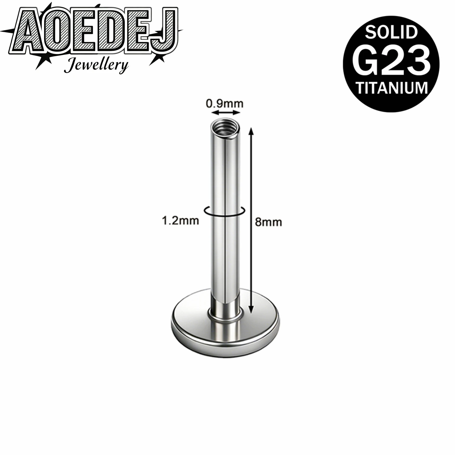 ASTM F136 Titanium Labret Lip Studs Bar